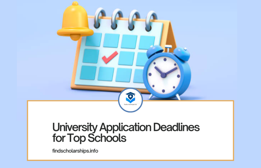 University Application Deadlines for Top Schools - Find Scholarships